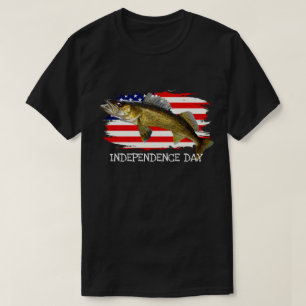 T-Shirt Red, White e Blue Walleye Pike