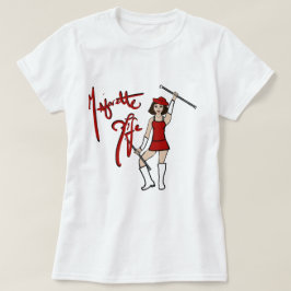 T-Shirt Red White Twirl Girl