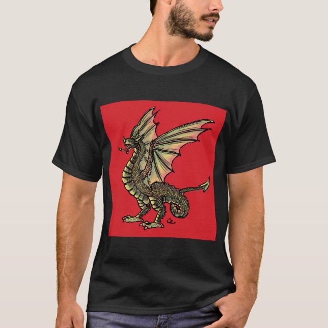 T-Shirt Red Wyvern Dragon (Frente)