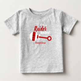 T-Shirt Red Xadrez Rattle Raider Baby
