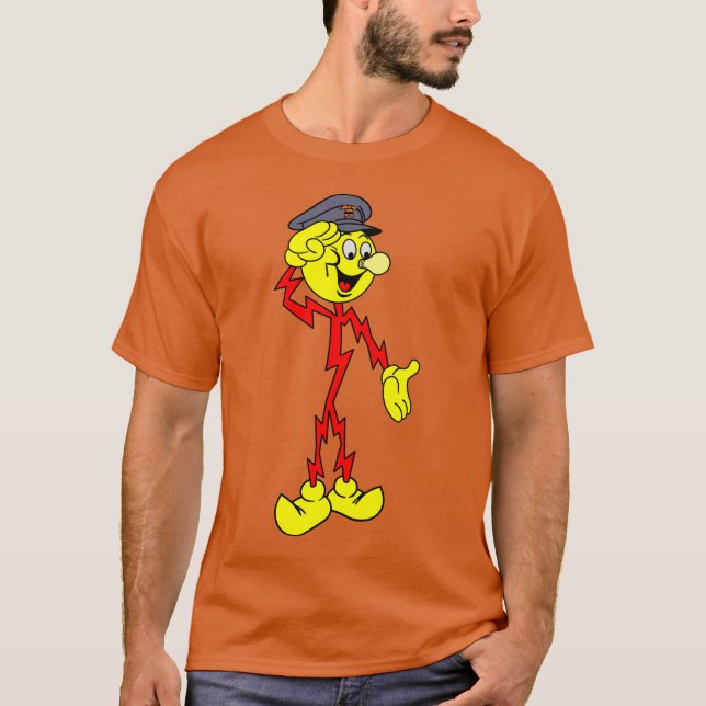 T-Shirt Reddy Kilowatt Muito Divertido (Frente)