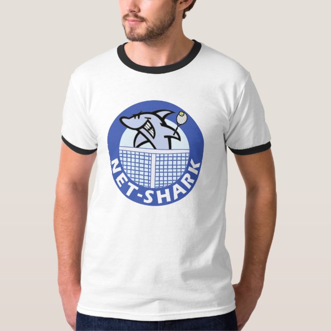 T-shirt rede-tubarão-azul (Frente)