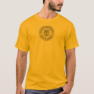 T-shirt redondo do logotipo do selo da