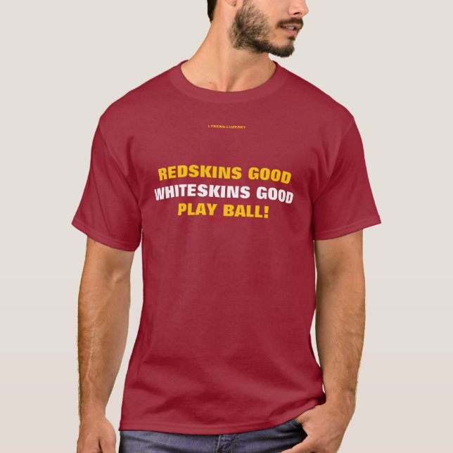 T-SHIRT REDSKINS BONS, WHITESKINS BOM (Frente)