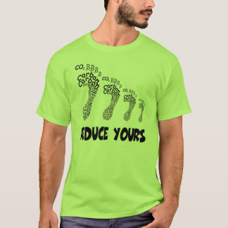 T-shirt Reduza sua pegada do carbono