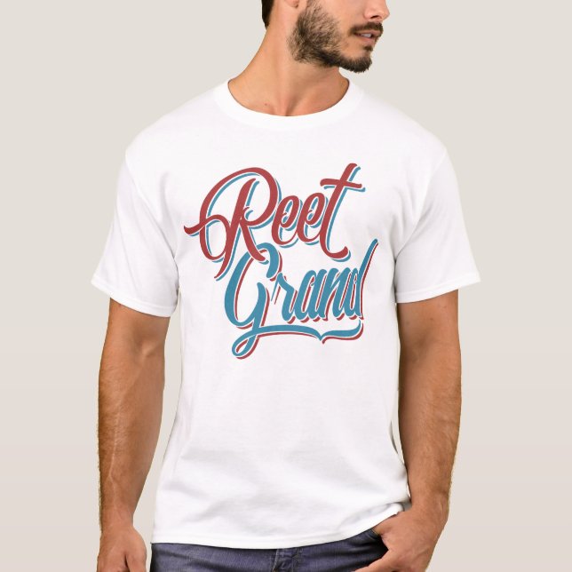 T-shirt Reet Grand Yorkshire England Slang Dialeto (Frente)