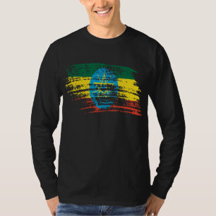 T-shirt Refrigere o design etíope da bandeira