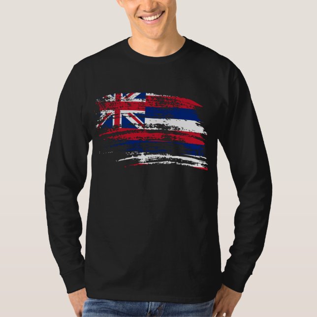 T-shirt Refrigere o design havaiano da bandeira (Frente)