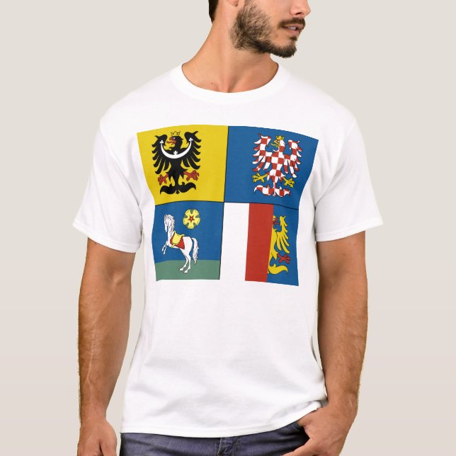 T-shirt Região Silesian de Moravian, checa (Frente)