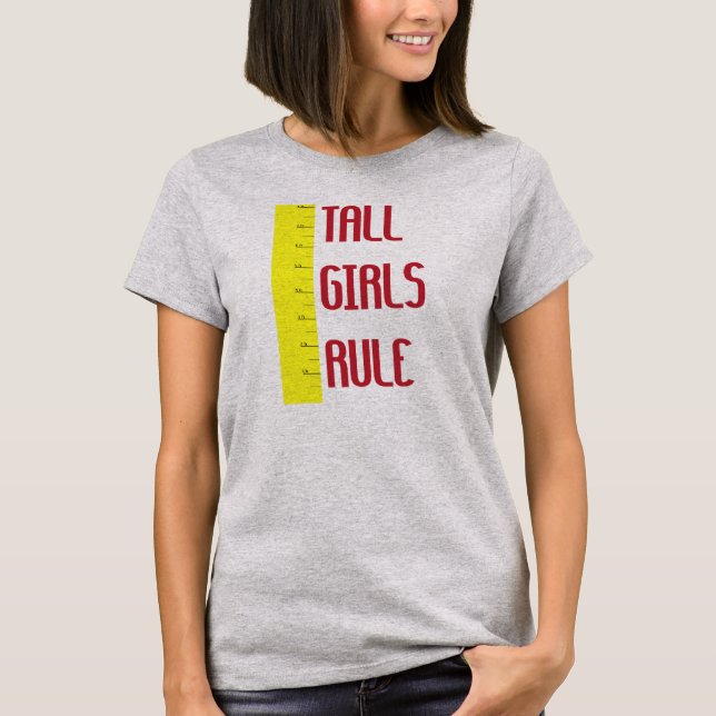 T-shirt Regra de Meninas Altas (Frente)