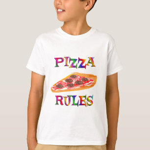 T-shirt Regras da pizza