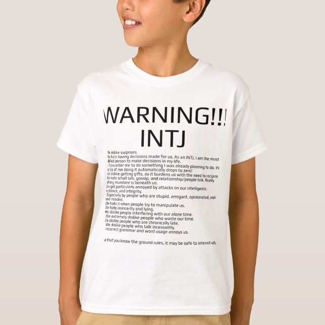 T-shirt Regras de INTJ (Frente)