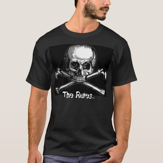 T-shirt Regras do pirata (Frente)