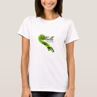T-shirt Regras do violoncelo - verde