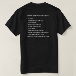 T-SHIRT REGRAS PARA DATAR MINHA FILHA