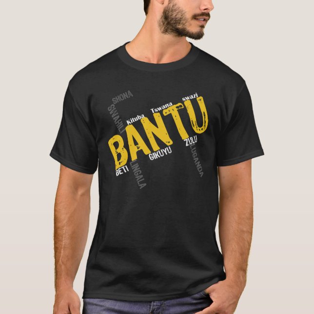 T-shirt Regular Bantu-Preto (Frente)