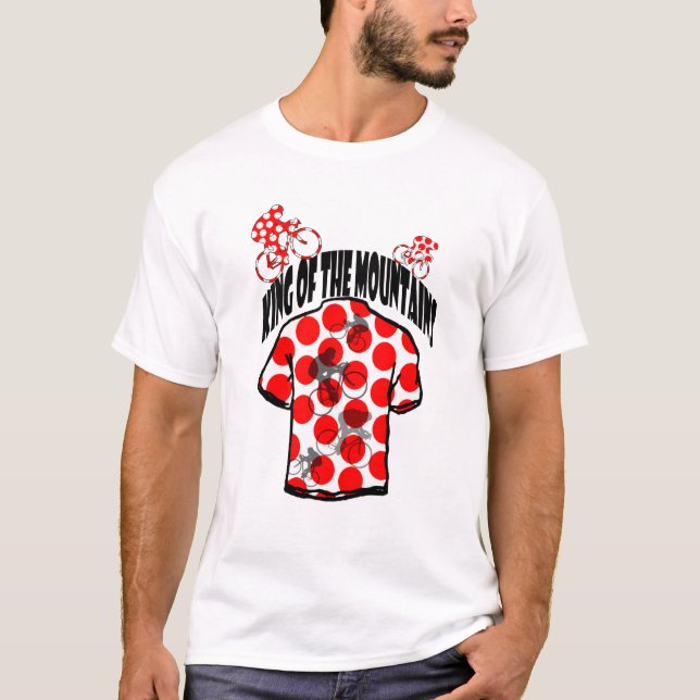 T-shirt Rei das montanhas que dão um ciclo em France 2014 (Frente)