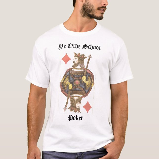 T-shirt Rei dos diamantes YE Olde SchoolPoker (Frente)