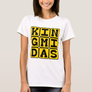 T-shirt Rei Midas, homem com uma regra de ouro