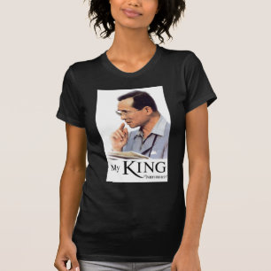 T-shirt Rei tailandês Bhumibol Adulyadej - ภูมิพลอดุลยเดช