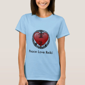 T-shirt Reiki-opção 2 do amor da paz