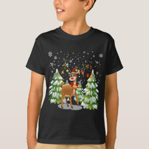 T-shirt Reindeer Bonito na Neve