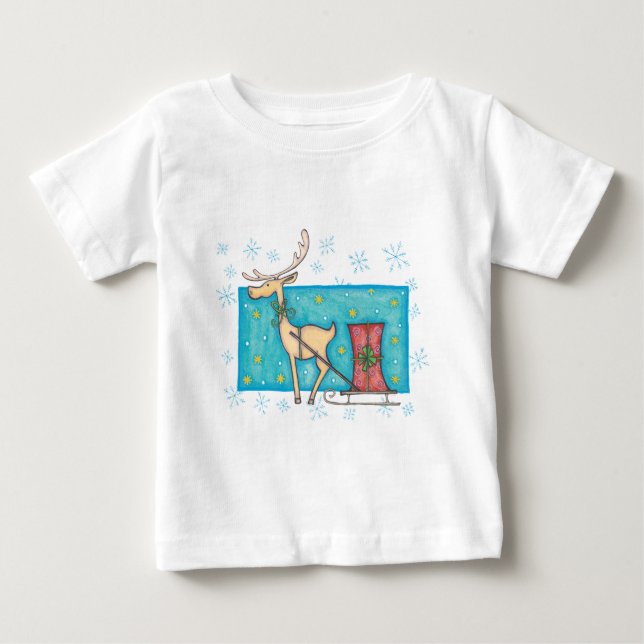 T-shirt Reindeer com Pacote (Frente)