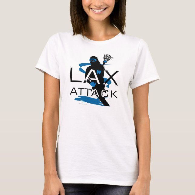 T-shirt RELAXADO do azul do ataque das meninas do (Frente)