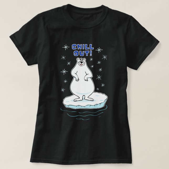 T-shirt Relaxe! Urso Polar (Frente do Design)