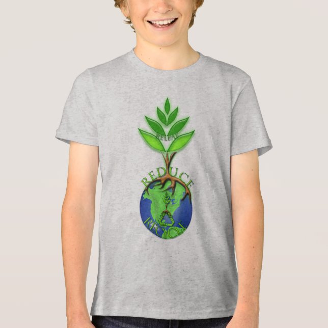 T-shirt Releaf Reduzir Reciclar Árvore Gigante Abraçando a (Frente)