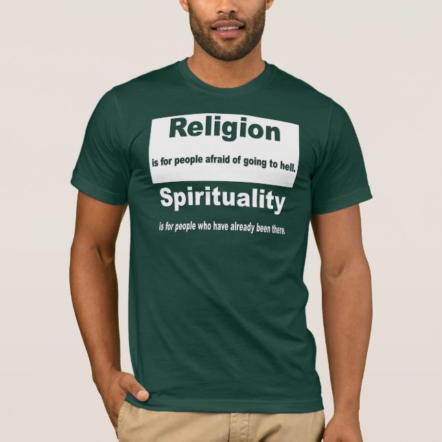 T-shirt Religião contra a espiritualidade (Frente)