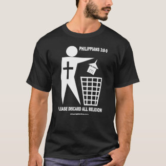 T-shirt Religião do lixo (camisa escura)