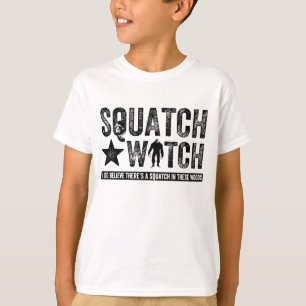 T-shirt Relógio de Squatch - eu acredito