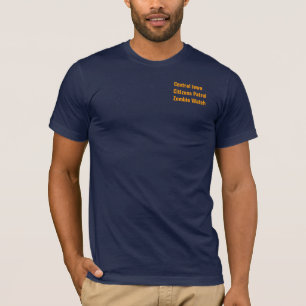 T-shirt Relógio do zombi da patrulha dos cidadãos, USAIo