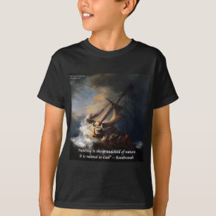 T-shirt Rembrandt Mar da Galileia & Citação da Natureza