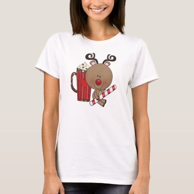 T-shirt Rena de Rudy com cacau (Frente)
