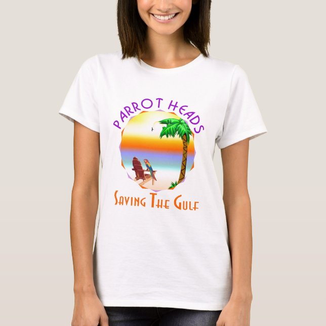 T-shirt Repita mecanicamente as cabeças que salvar o golfo (Frente)