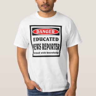 T-shirt Repórter educado da notícia