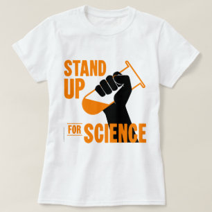 T-shirt Represente acima o tubo de ensaio da ciência