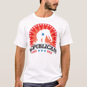 T-shirt Republicano! Vermelho do voto!