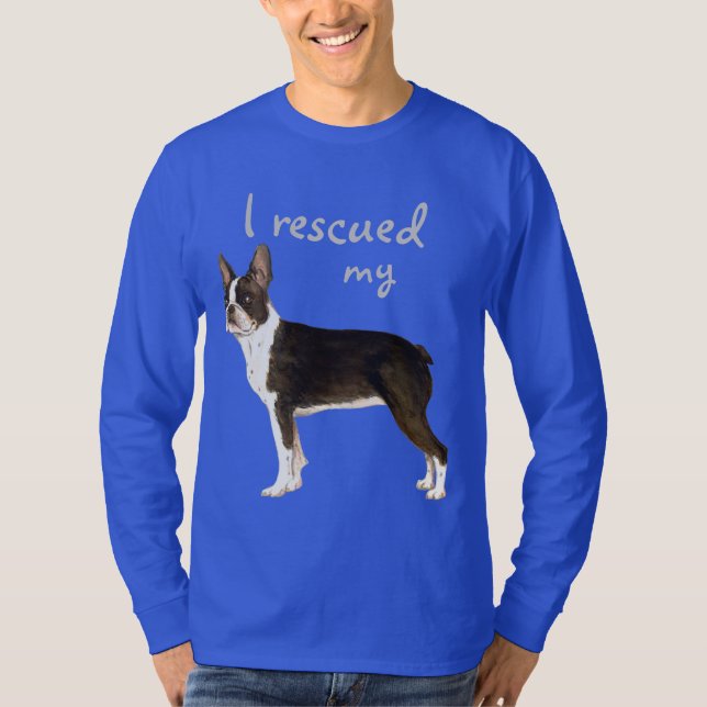 T-Shirt Rescue de Boston Terrier (Frente)
