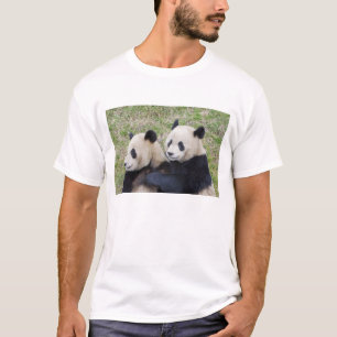 T-shirt Reserva de Wolong, China, Panda gigante abraçando