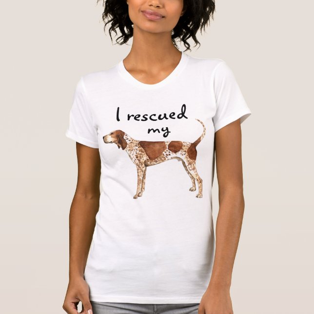 T-shirt Resgate do American English Coonhound (Frente)