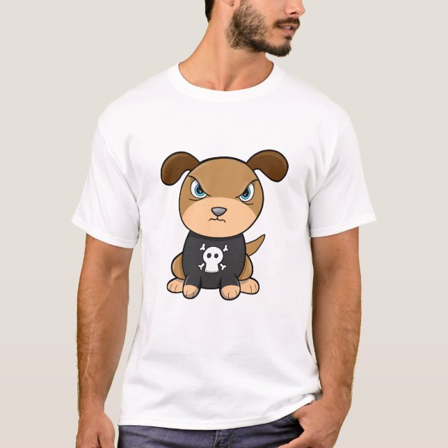 T-shirt resistente do cão de filhote de cachorro (Frente)