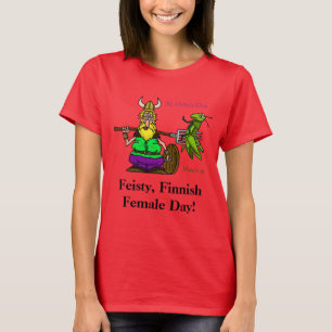 T-shirt resoluto do dia do St. Urho finlandês da