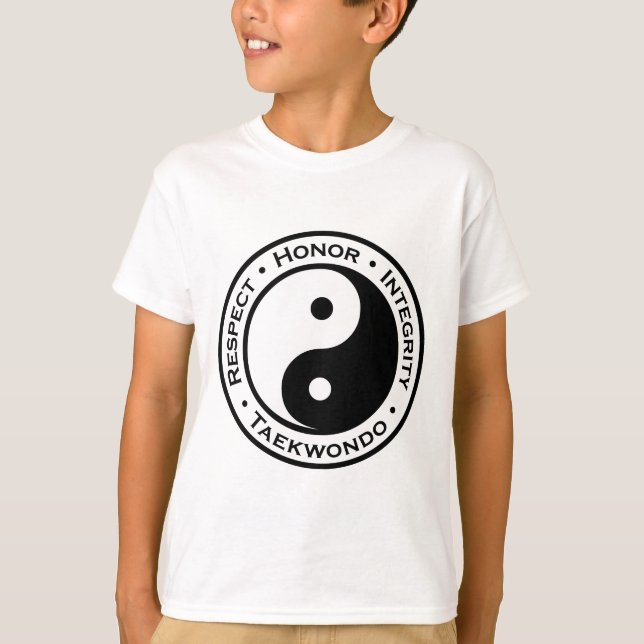 T-shirt Respeitar a integridade honesta Taekwondo (Frente)