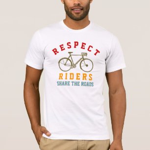 T-shirt respeitar os ciclistas