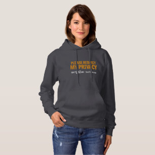 T-shirt Respeite meu Hoodie da privacidade