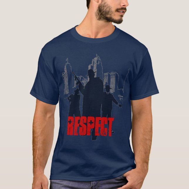 T-shirt respeito PT4 da máfia (Frente)