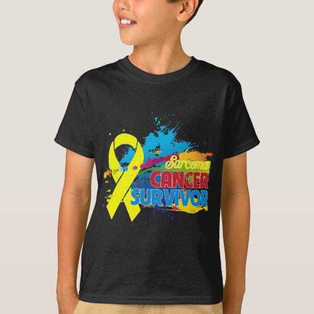 T-shirt Respingo da cor - sobrevivente do Sarcoma (Frente)